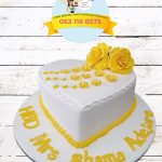 White Yellow Love Cake