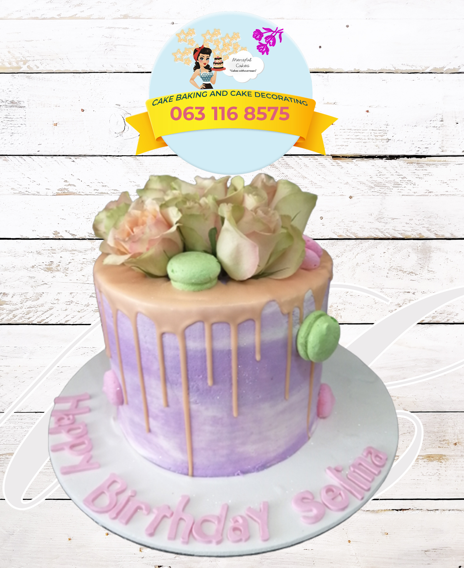 Marble & Macaron Green Cake – lemondaisycakes