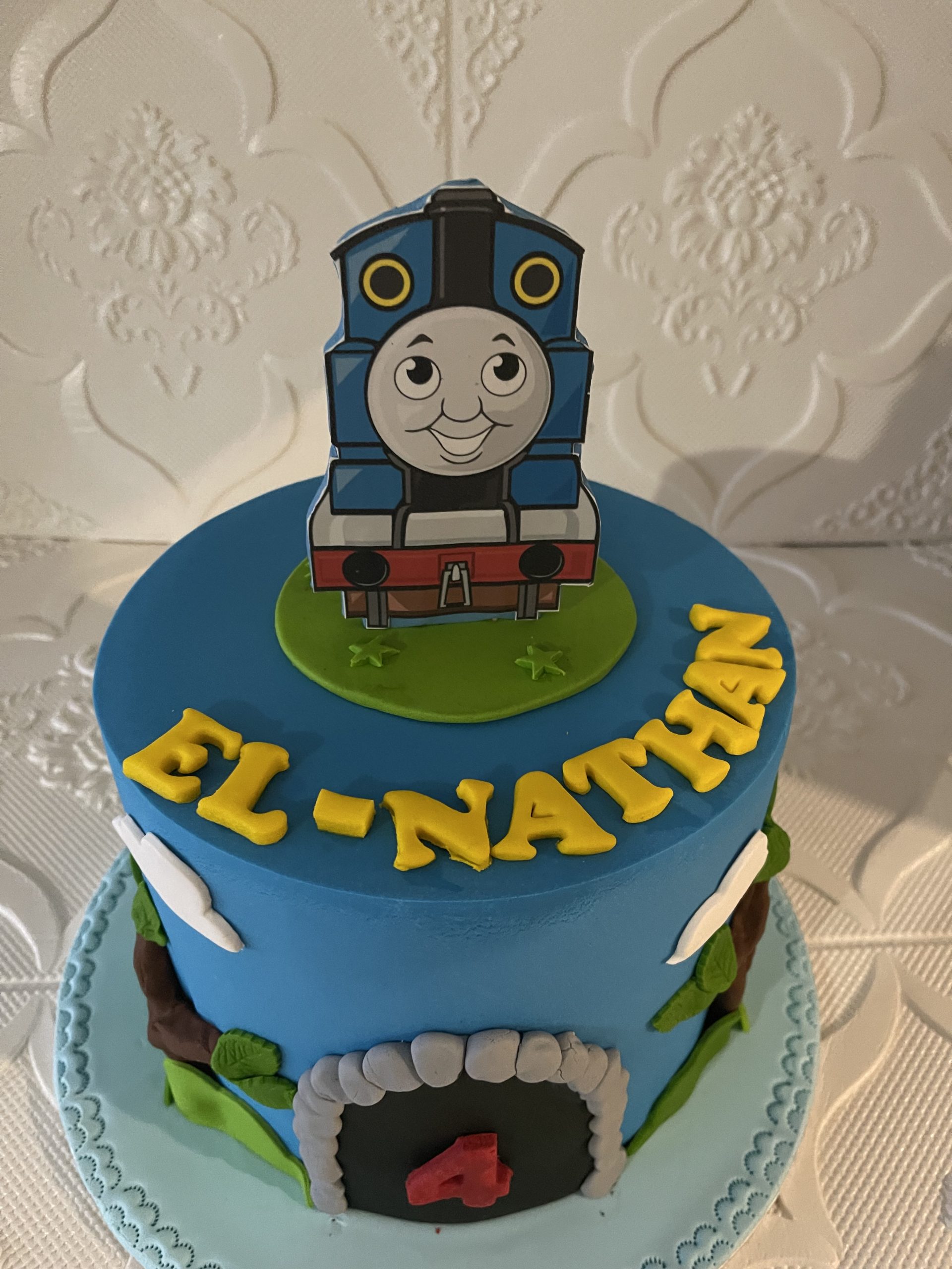 Thomas Train Theme Two Tier Cake