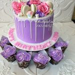 All purple theme Cake