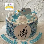 Blue Baby Shower Cake