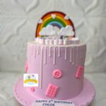 Rainbow Mashmellow Theme Cake