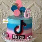 Rainbow Tiktok Theme Cake