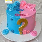 Gender-reveal Buttercream Cake