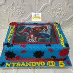 Rectangular Spiderman Themed Cake