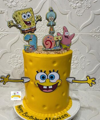 Yellow Spongebob Themed Cake