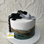 Painted Ribboned Themed Cake
