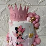 Crowned Minnie Mouse Theme Cake